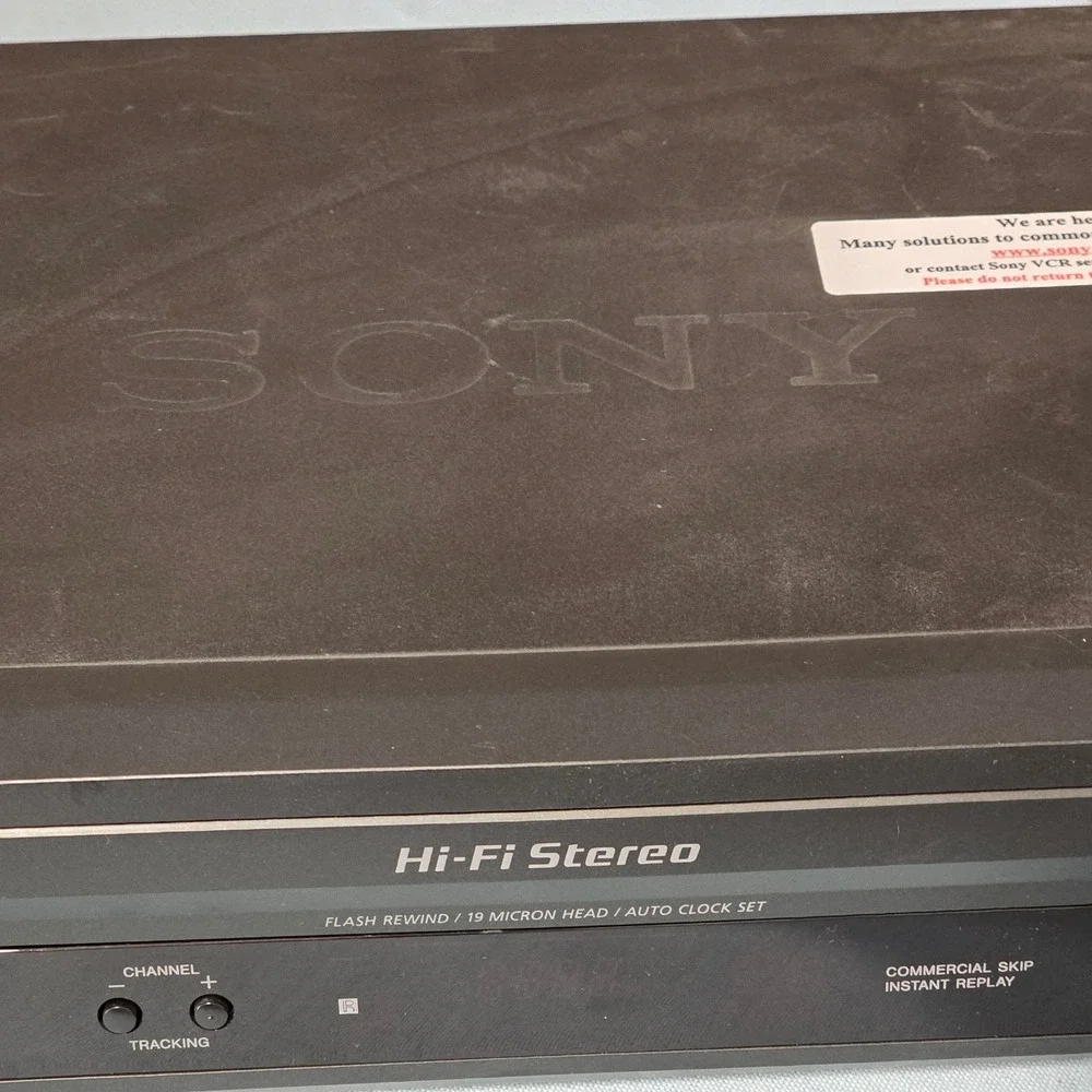 Sony SLV-N500 Hi-Fi Stereo VHS VCR Video Cassette Recorder Flash Rewind Black